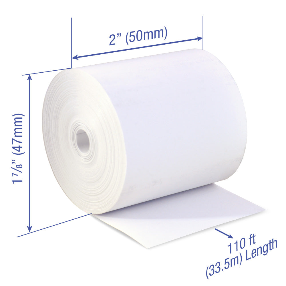 2 x 110 ft x 47mm thermal paper rolls